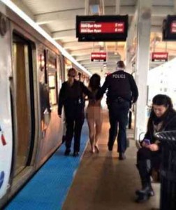 Nude girl on Train